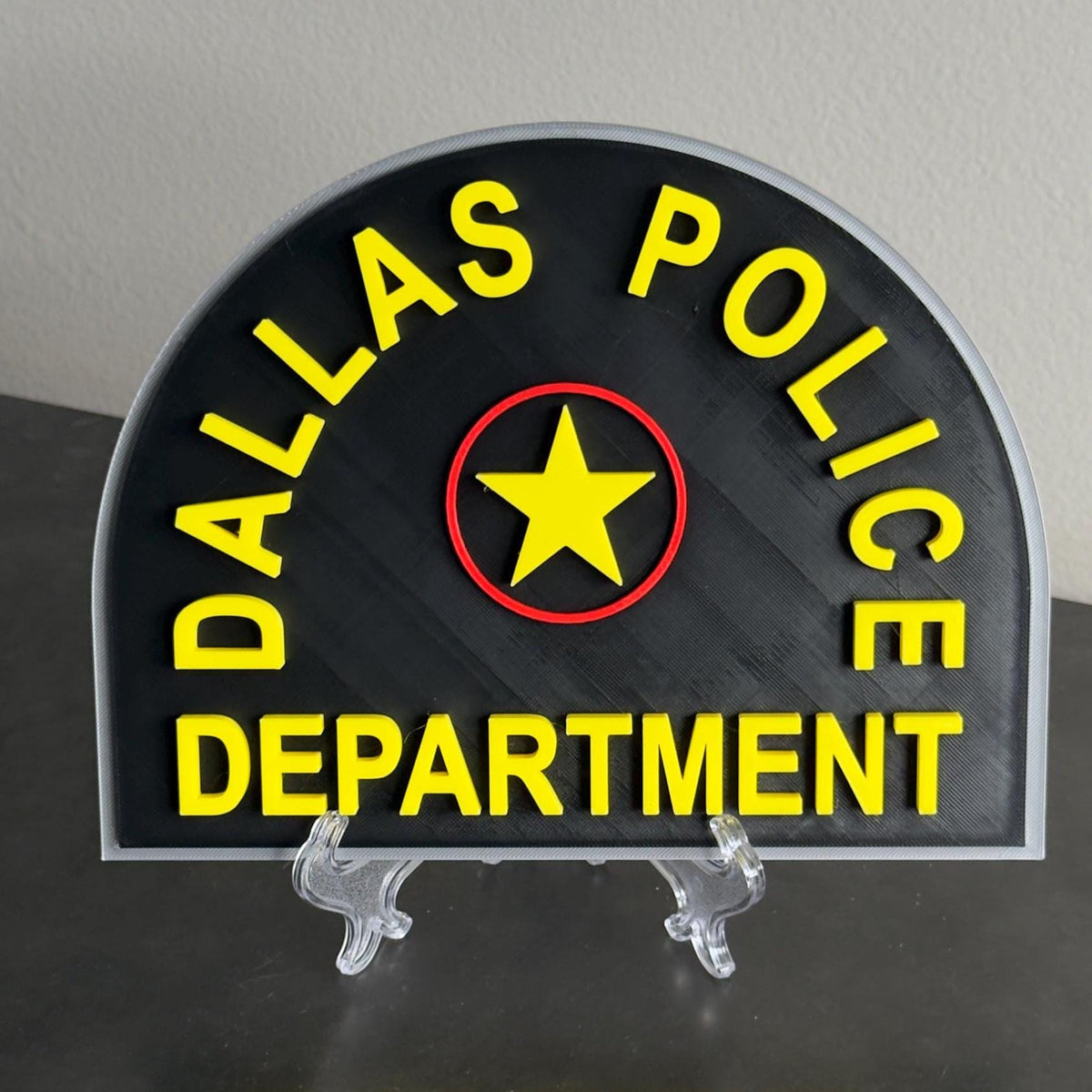Dallas Police Department 3D Embossed Plaque: First Responder Display Plaque Texas