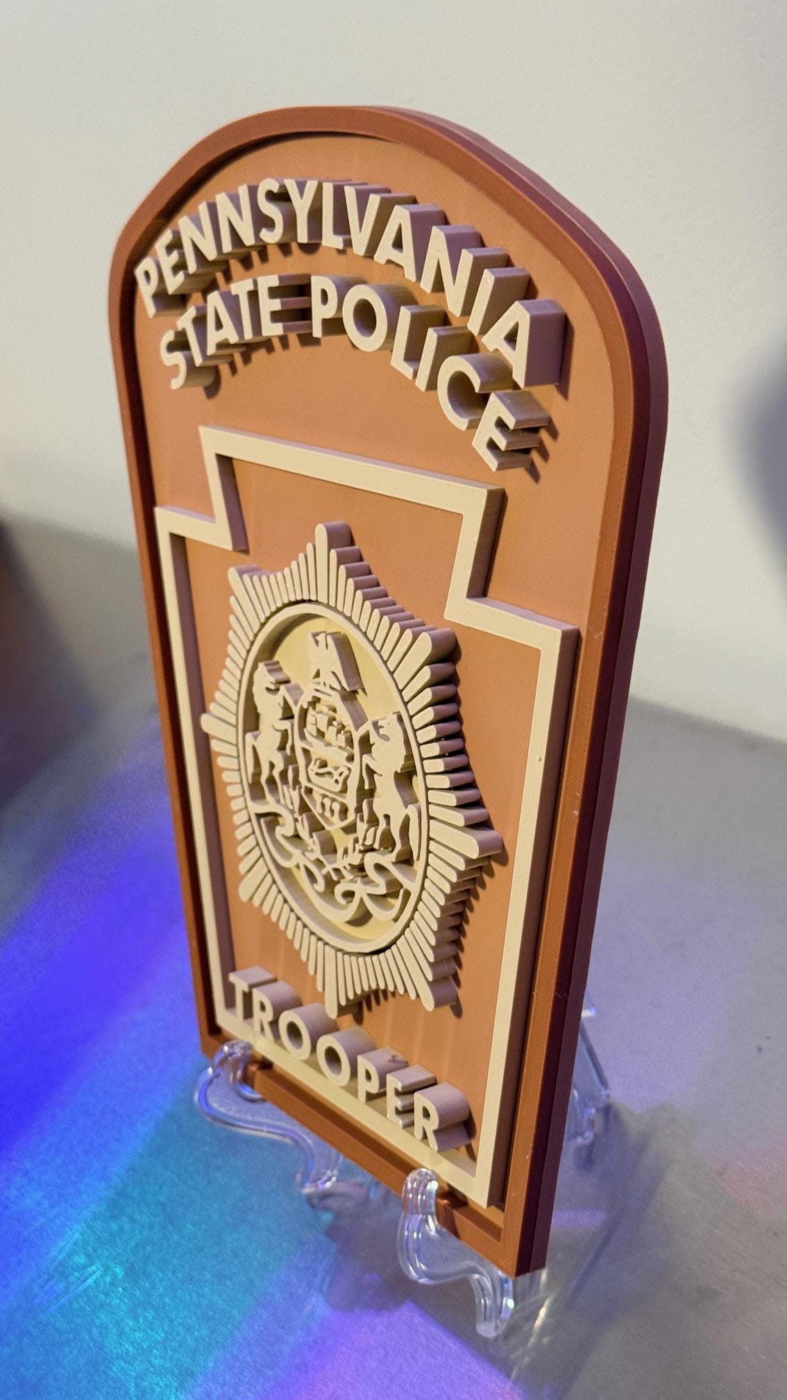 Pennsylvania State Police Trooper SERT 3D Display Plaque PSP PA Srt