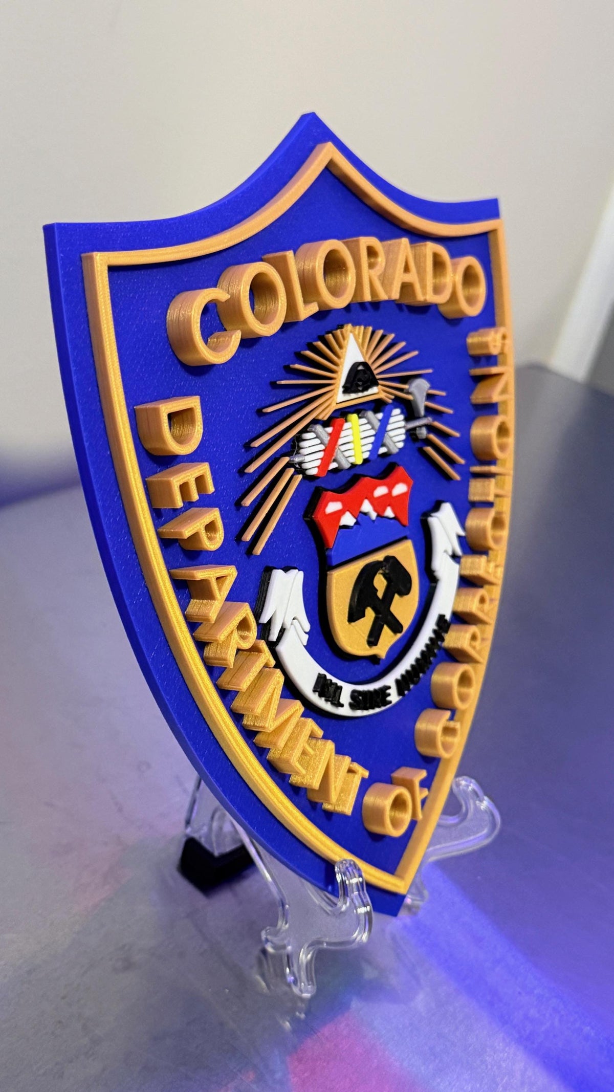 Colorado Department Of Corrections 3D Embossed Display Plaque