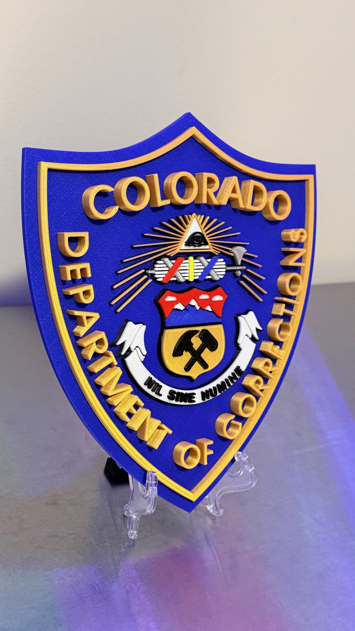 Colorado Department Of Corrections 3D Embossed Display Plaque