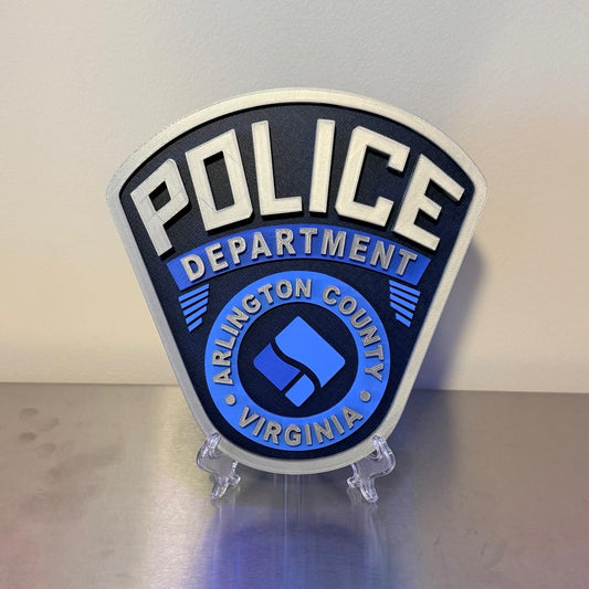 Arlington County Police 2026 - 3D Printed Display Plaque Virginia VA