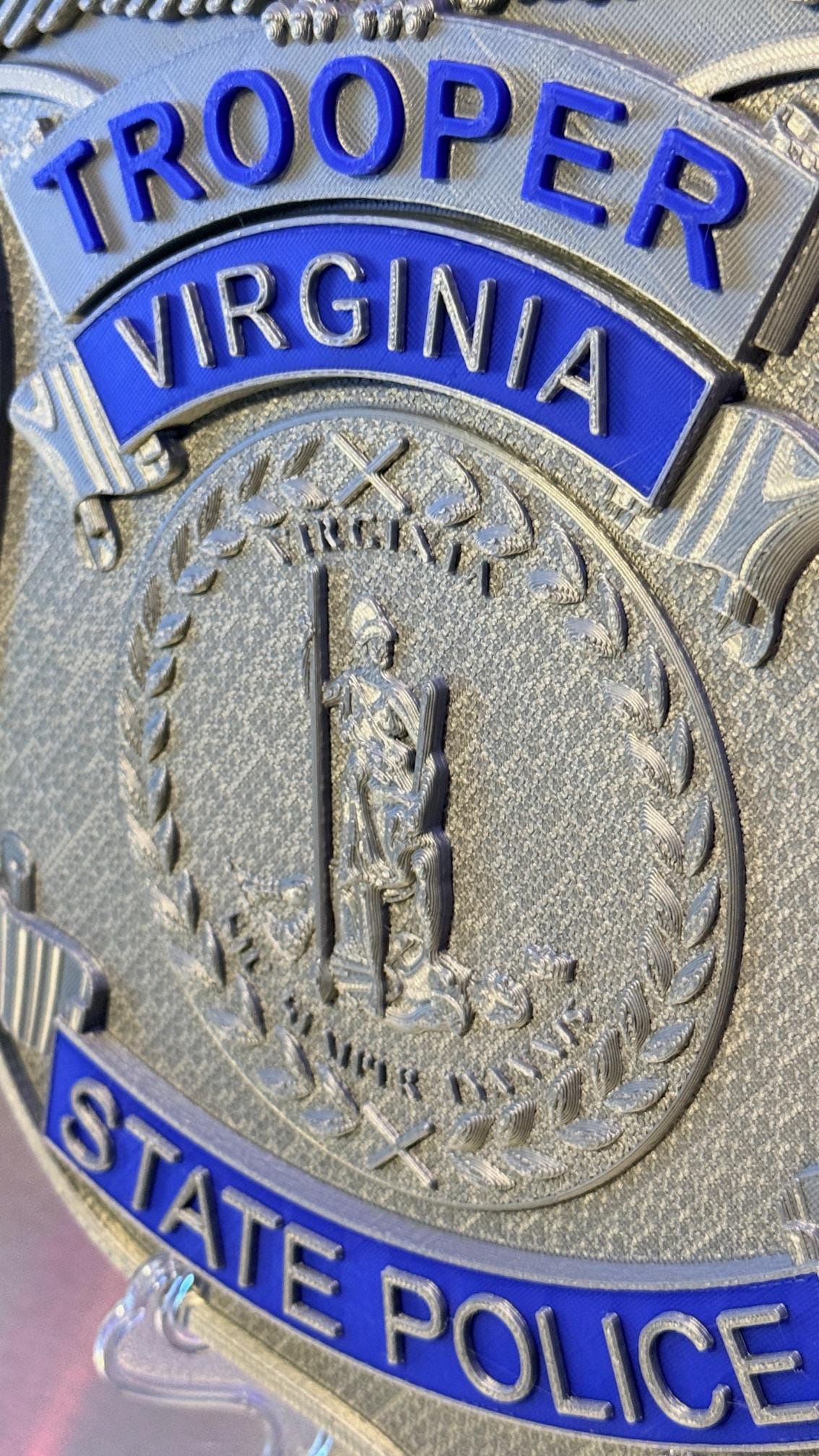 Virginia State Police 3D Badge Display Plaque First Responder Display Plaque VA