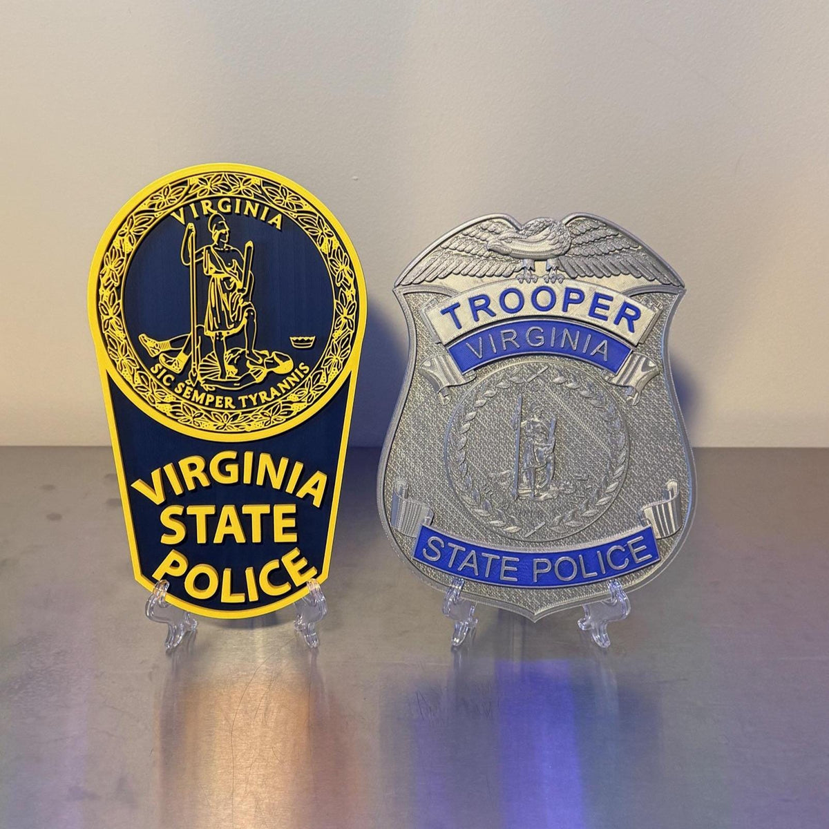 Virginia State Police 3D Badge Display Plaque First Responder Display Plaque VA