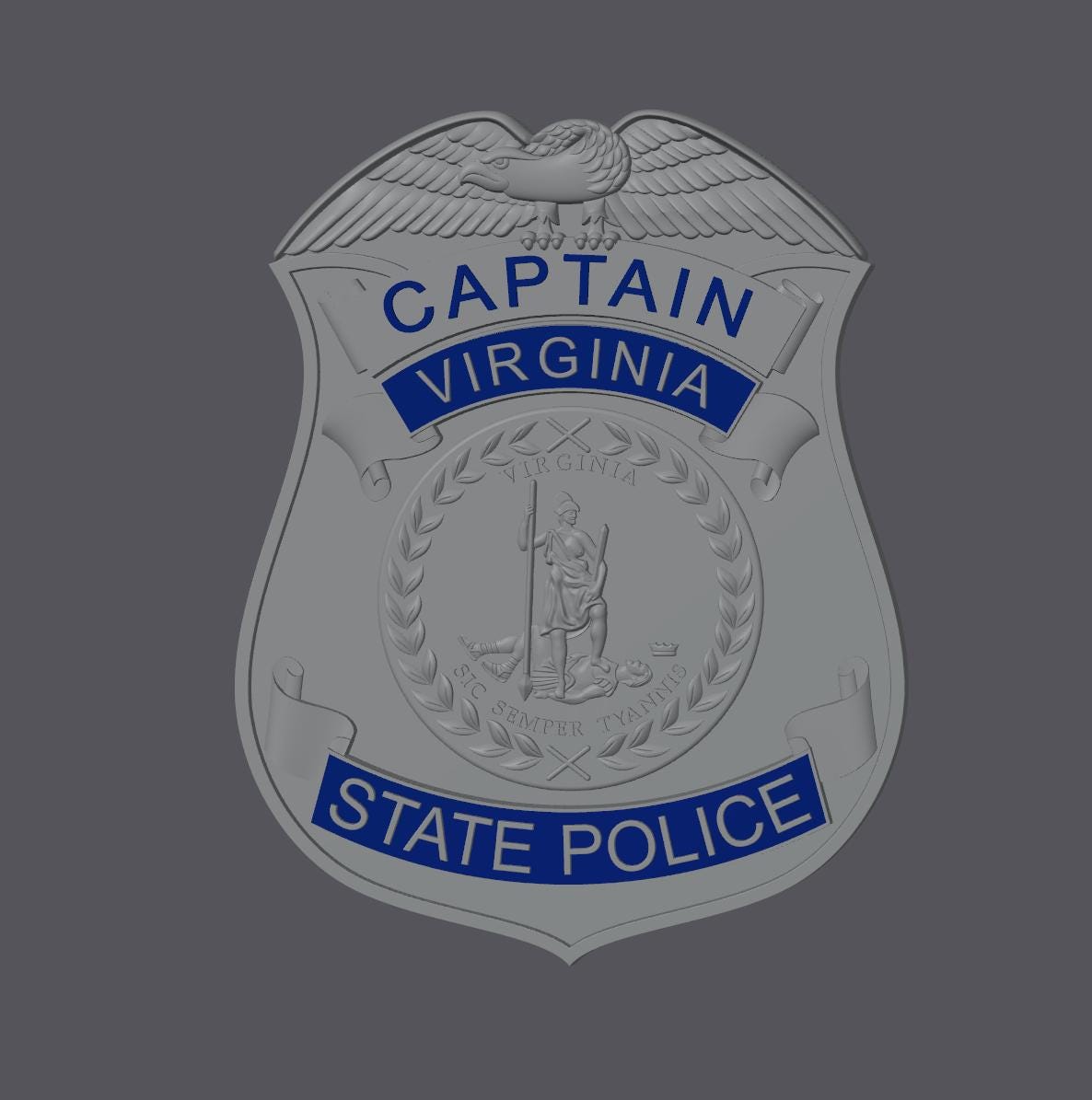 Virginia State Police 3D Badge Display Plaque First Responder Display Plaque VA