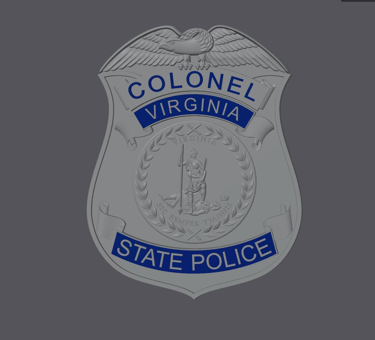 Virginia State Police 3D Badge Display Plaque First Responder Display Plaque VA