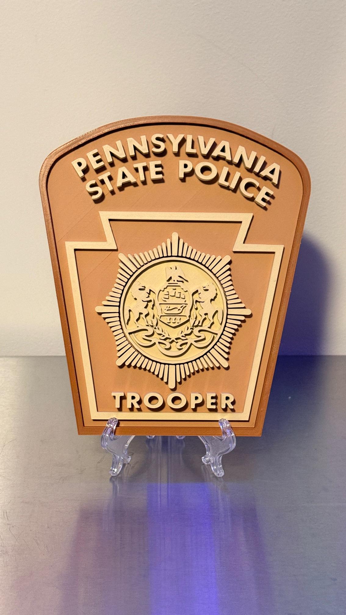 Pennsylvania State Police Trooper SERT 3D Display Plaque PSP PA Srt