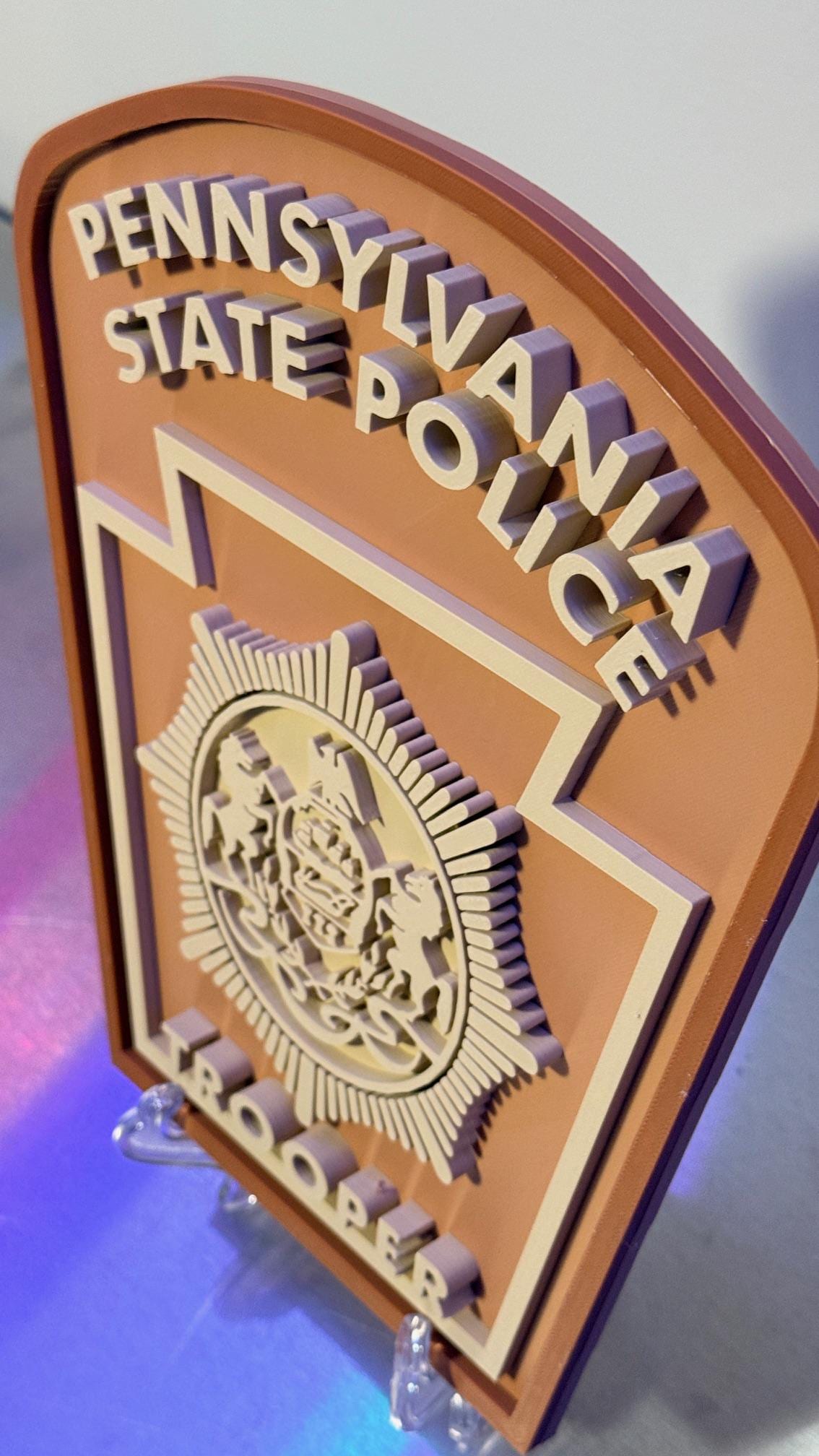 Pennsylvania State Police Trooper SERT 3D Display Plaque PSP PA Srt