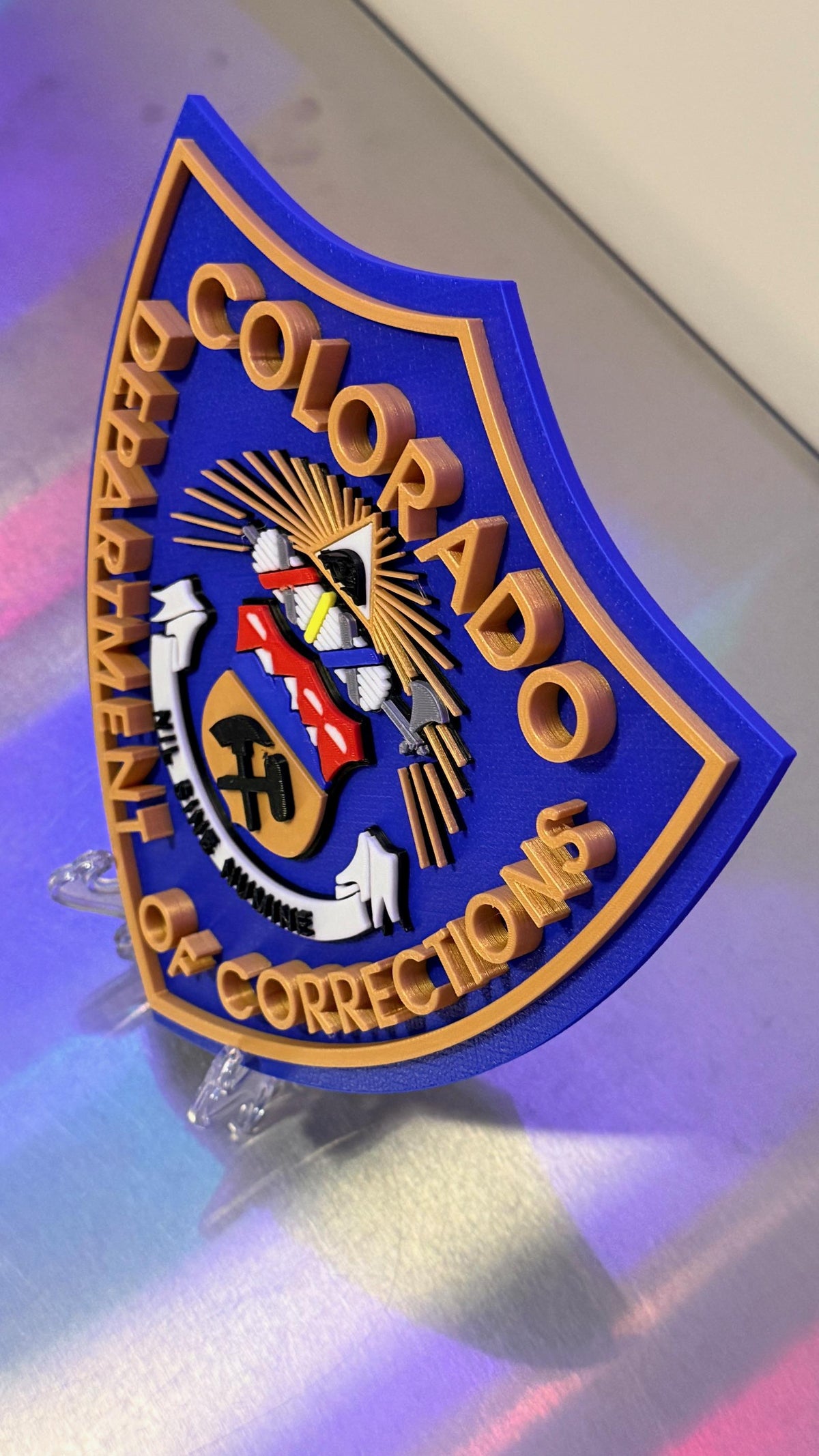 Colorado Department Of Corrections 3D Embossed Display Plaque