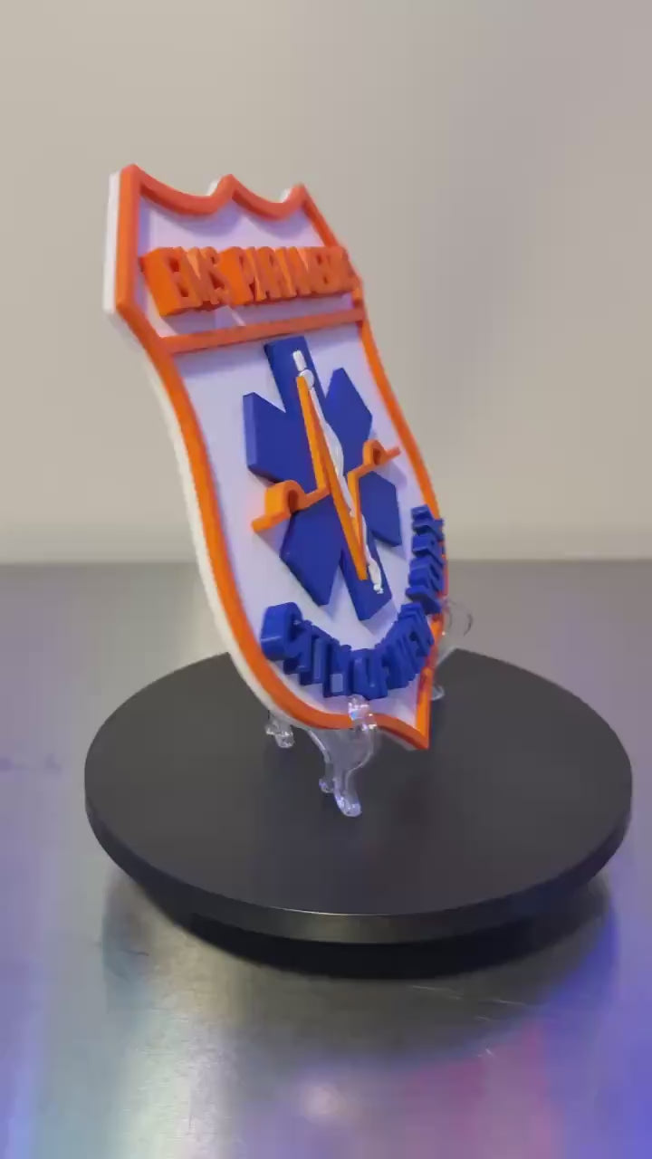 NYC EMS Paramedic Plaque - 3D Embossed Display Plaque Display NYCEMS