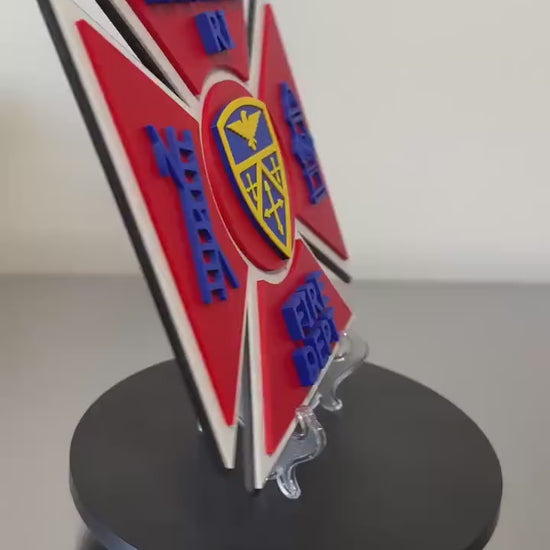 Warwick RI Fire Department 3D Embossed Plaque: First Responder Wall Art